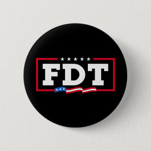 Badge Rond 5 Cm FDT Amusant anti-Trump No-Trump