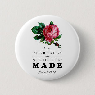 Badge Rond 5 Cm Fearful and Wonderful Fade - Rose