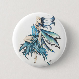 Badge Rond 5 Cm fée bleue
