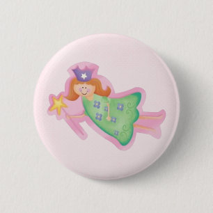 Badge Rond 5 Cm Fée d'anniversaire