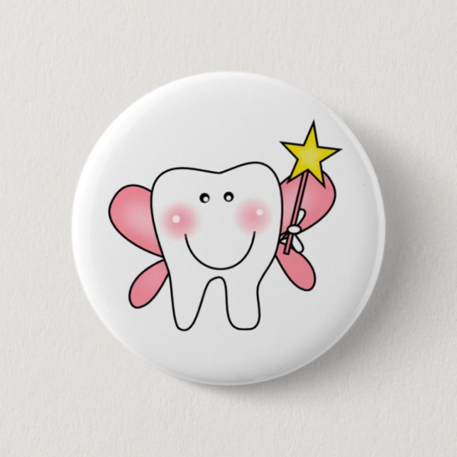 Badge Rond 5 Cm Fée de dent (Devant)