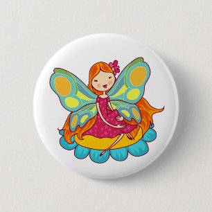 Badge Rond 5 Cm Fée de jardin