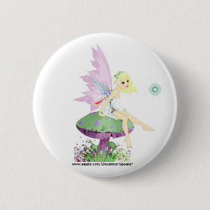 Badge Rond 5 Cm Fée de jardin