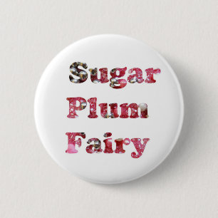 Badge Rond 5 Cm Fée de prune de sucre