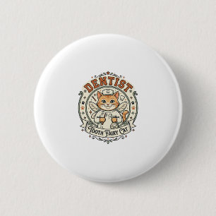 Badge Rond 5 Cm Fée des dents de dentiste Chat Fée des dents de de