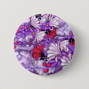 Badge Rond 5 Cm Fée solaire violette