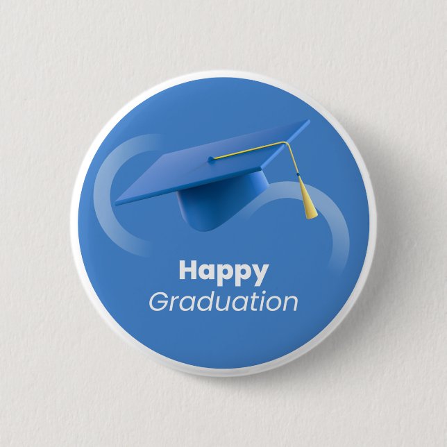 Badge Rond 5 Cm "Félicitations au diplômé !" (Devant)