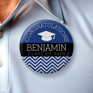 Badge Rond 5 Cm Félicitations Diplômé Remise des diplômes CAN EDIT