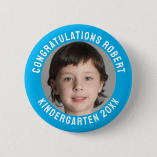 Badge Rond 5 Cm Félicitations Kindergarten Graduate Photo