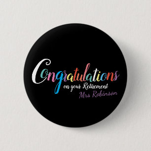 Badge Rond 5 Cm Félicitations pour la retraite des enseignants