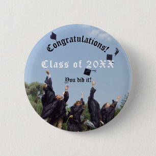Badge Rond 5 Cm Félicitations Vous L'Avez Fait Diplôme