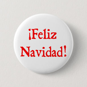 Badge Rond 5 Cm Feliz Navidad