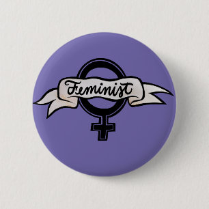 Badge Rond 5 Cm Feminist