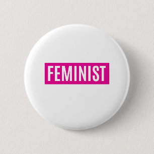 BADGE ROND 5 CM FÉMINISTE