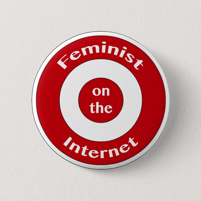 Badge Rond 5 Cm Féministe sur l'Internet (cible) (Devant)