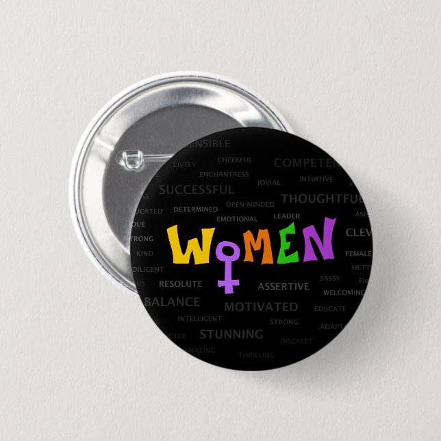 Badge Rond 5 Cm Femme ! (Devant & derrière)