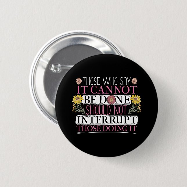 Badge Rond 5 Cm Femme à la tête (Devant & derrière)