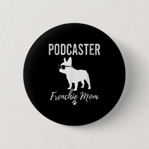 Badge Rond 5 Cm Femme Aster Frenchie Maman Chemise Drôle Chien Ama