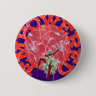 Badge Rond 5 Cm Femme autorisée