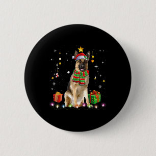Badge Rond 5 Cm Femme berger allemand chien arbre de Noël Sweat