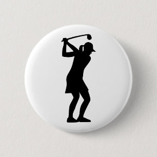 Badge Rond 5 Cm Femme de golf