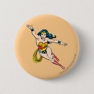 Badge Rond 5 Cm Femme de Wonder volant en avant