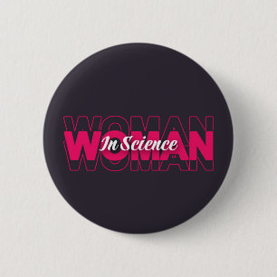 Badge Rond 5 Cm Femme en science