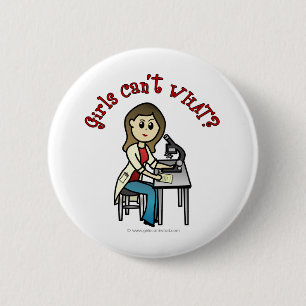 Badge Rond 5 Cm Femme légère scientifique
