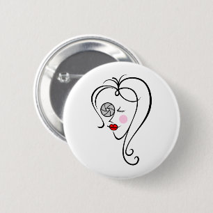 Badge Rond 5 Cm Femme photographe
