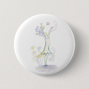 Badge Rond 5 Cm Femme sauvage