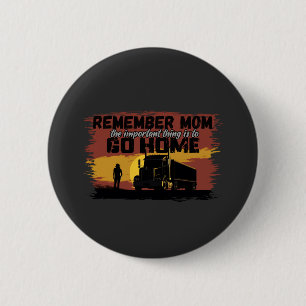 Badge Rond 5 Cm Femme Trucker Maman Route Voyage Famille Amour Des