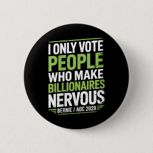 Badge Rond 5 Cm Femmes Bernie Sanders Et Aoc 2028 Pour Président C