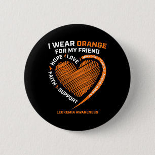 Badge Rond 5 Cm Femmes Hommes Je Porte De L'Orange Pour Mon Ami Le