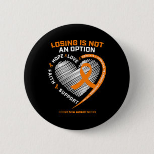 Badge Rond 5 Cm Femmes Hommes Leucémie Sensibilisation Lutte Leucé
