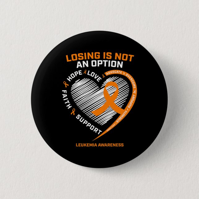 Badge Rond 5 Cm Femmes Hommes Leucémie Sensibilisation Lutte Leucé (Devant)