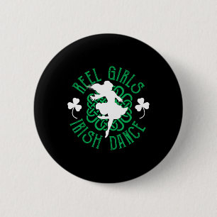 Badge Rond 5 Cm Femmes Irlandais Step Dancer Step Danser Reel Girl
