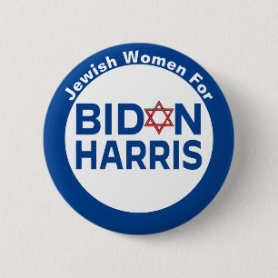 Badge Rond 5 Cm Femmes juives pour Biden Harris