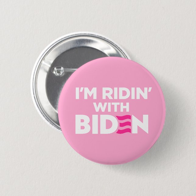 Badge Rond 5 Cm Femmes Pour Biden 2024 (Devant & derrière)