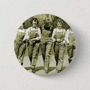 Badge Rond 5 Cm Femmes Rétro Vintage Kitsch Jean Salopette Filles
