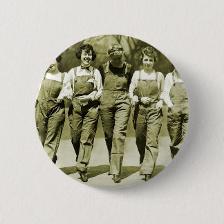 Badge Rond 5 Cm Femmes Rétro Vintage Kitsch Jean Salopette Filles