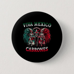 Badge Rond 5 Cm Femmes Viva Mexique Dia De Los Muertos - Jour Des