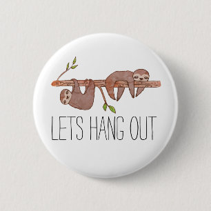 Badge Rond 5 Cm Fentes bébé accrochées au Motif d'arbre