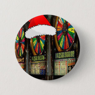 Badge Rond 5 Cm Fentes de Noël à Las Vegas
