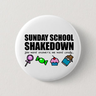Badge Rond 5 Cm Fermeture de l'école du dimanche