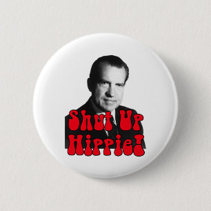 Badge Rond 5 Cm Fermez la hippie -- Richard Nixon