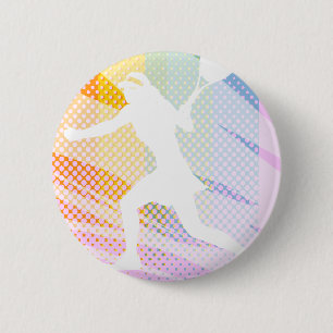 Badge Rond 5 Cm Fesse de joueuse de tennis sur