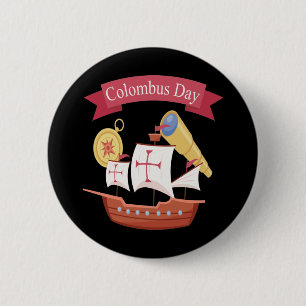 Badge Rond 5 Cm Fête américaine de Columbus