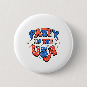 Badge Rond 5 Cm Fête Aux Etats-Unis 4 juillet Fête De L'Indépendan