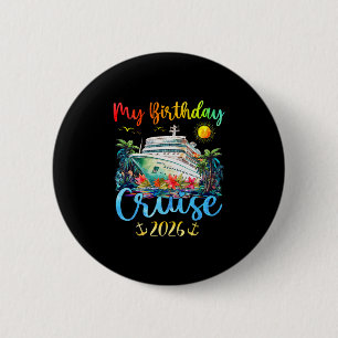 Badge Rond 5 Cm Fête d'anniversaire croisière festive 2026 Hommes