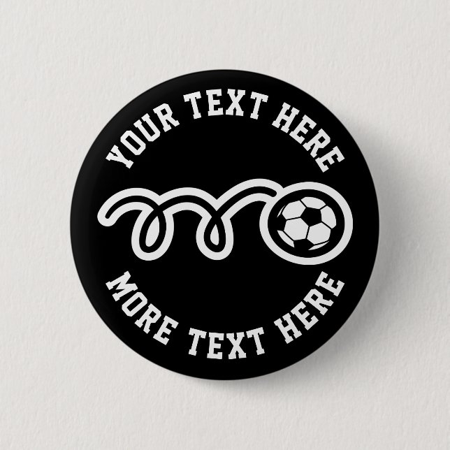 Badge Rond 5 Cm Fête d'anniversaire de football pour enfants pour  (Devant)